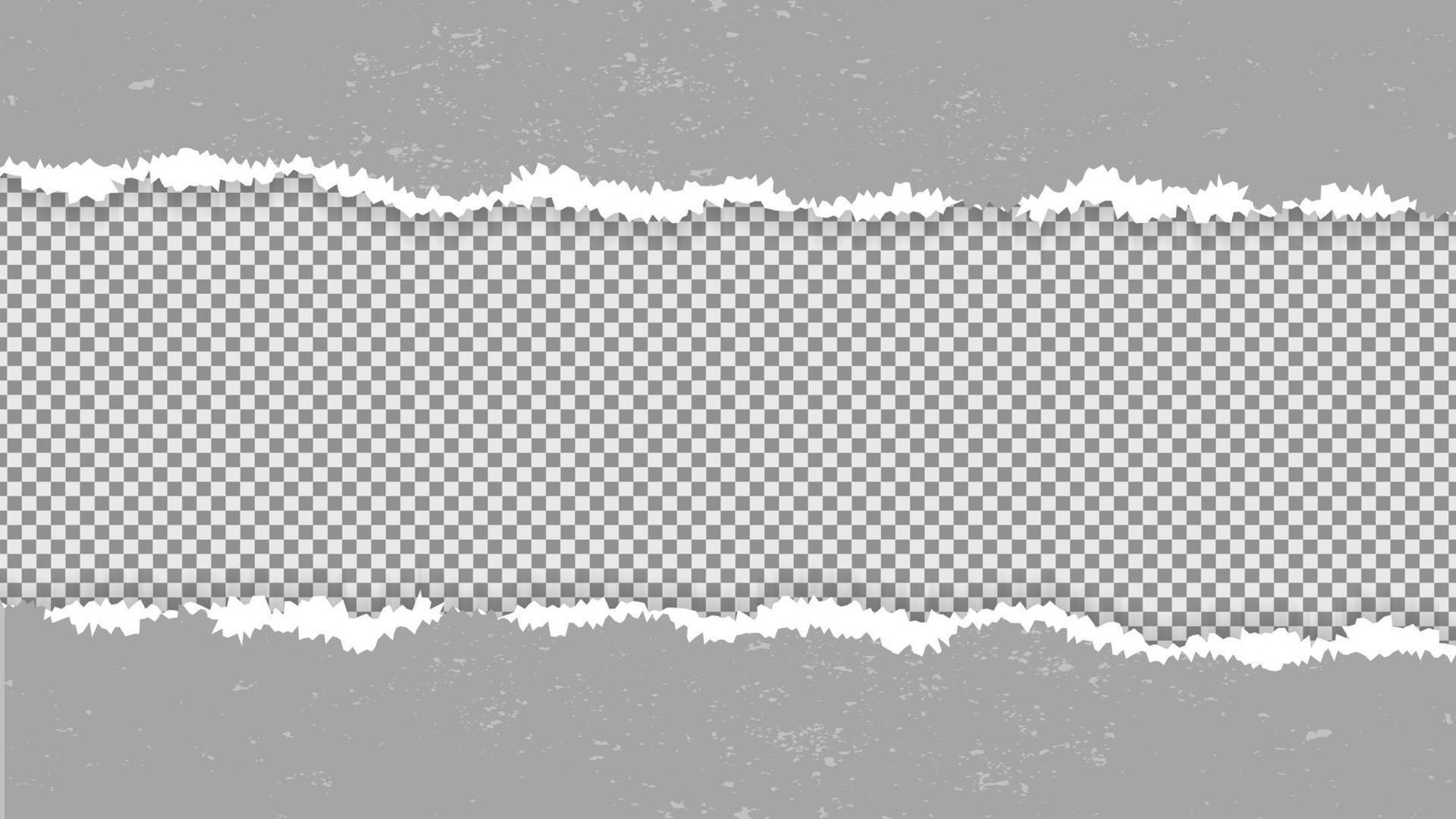 Plantilla de papel rasgado gris aislado para pancarta, póster y volante. ilustración vectorial editable vector