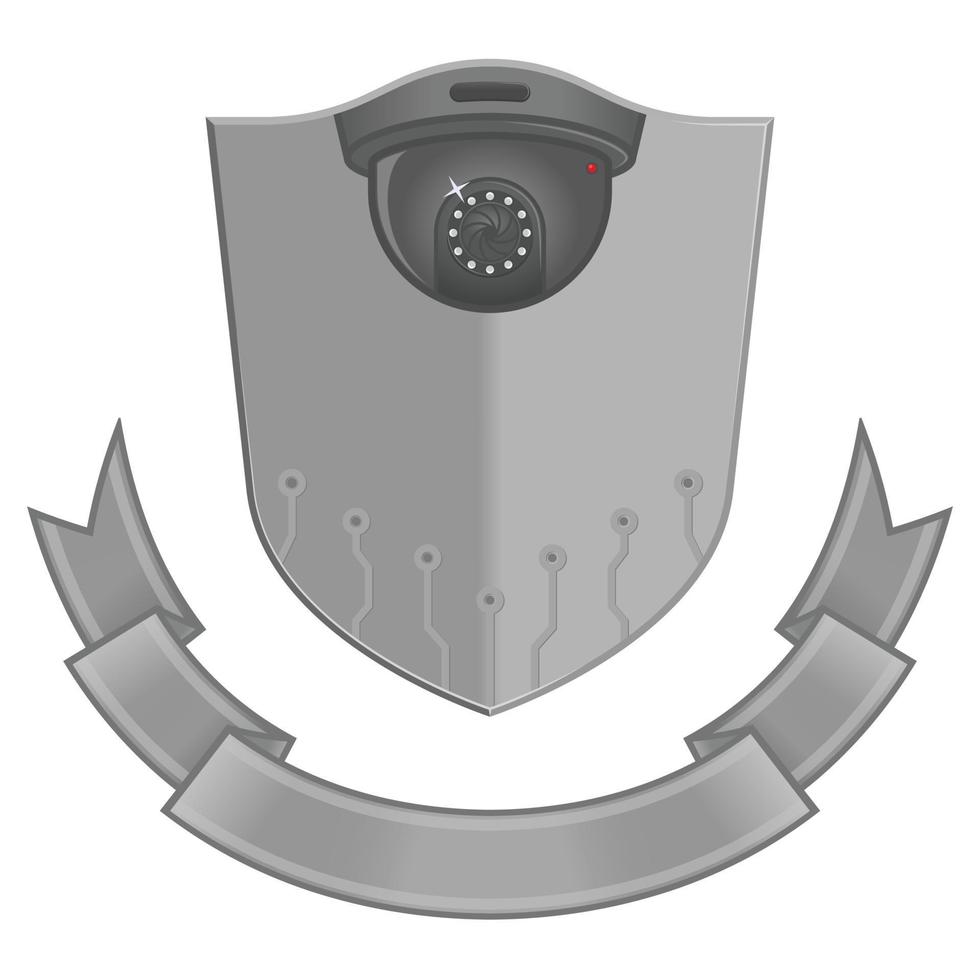 Visual security shield logo vector
