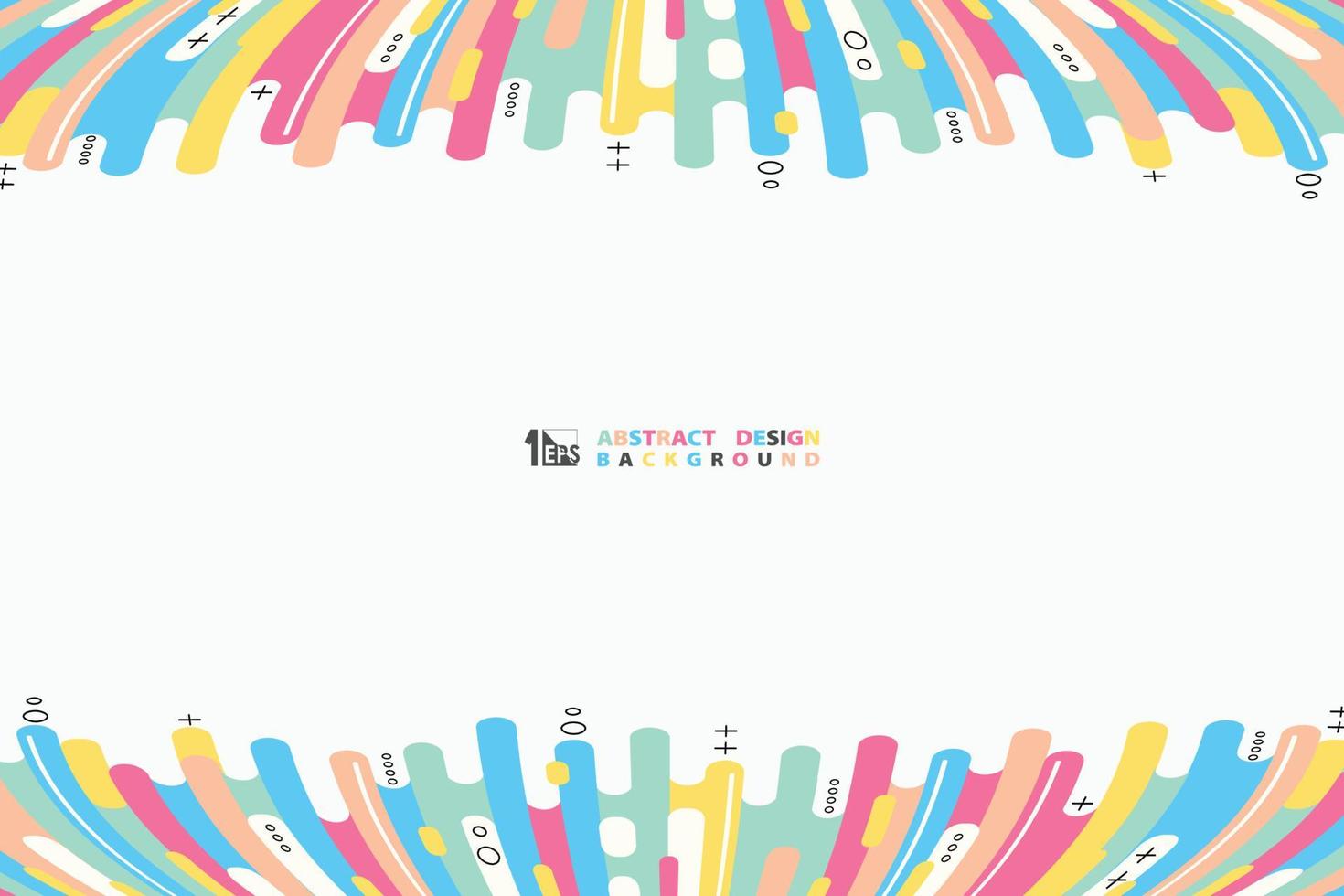 Abstract colorful round line pattern design center cover background on white template. illustration vector eps10