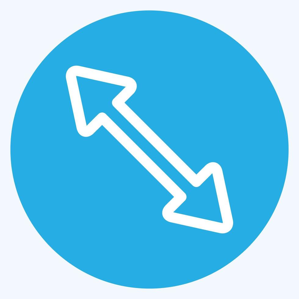 Icon Scale Left - Blue Eyes Style,Simple illustration,Editable stroke vector