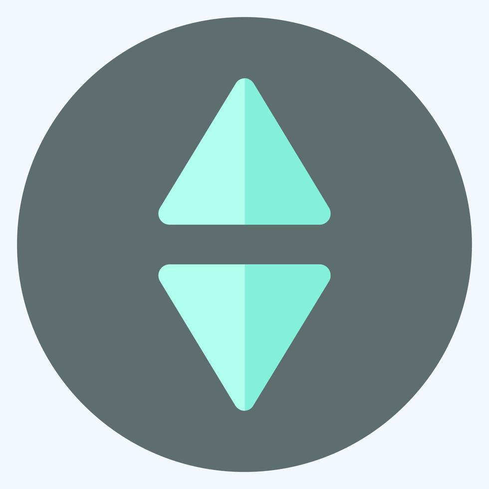 Icon Scroll Vertical - Flat Style,Simple illustration,Editable stroke vector