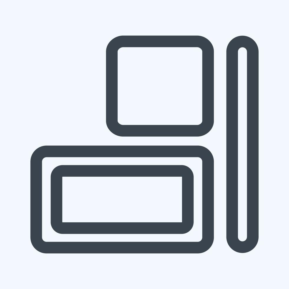 Icon Horizontal Align Right - Line Style,Simple illustration,Editable stroke vector