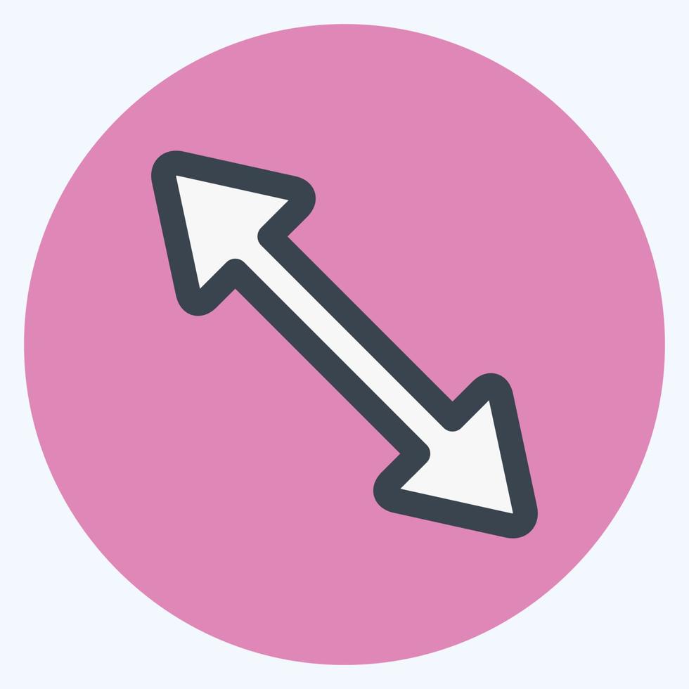 Icon Scale Left - Color Mate Style,Simple illustration,Editable stroke vector