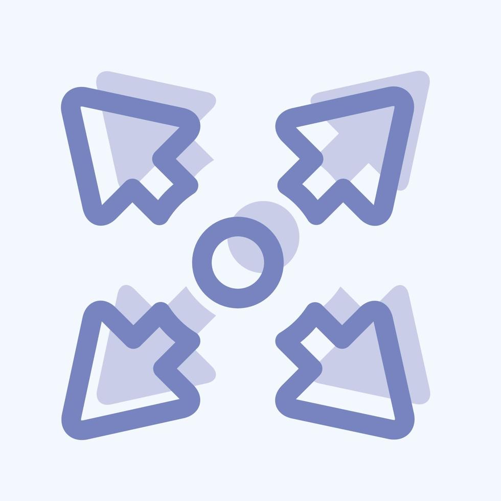 Icon Expand - Two Tone Style,Simple illustration,Editable stroke vector