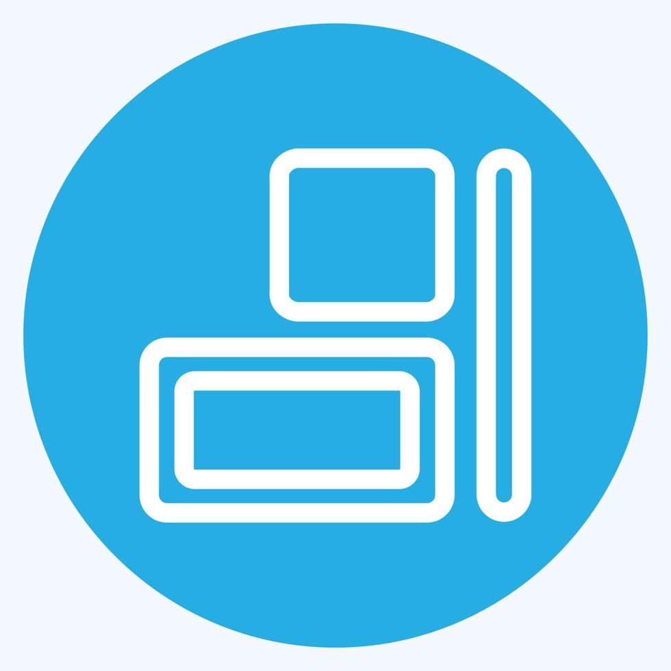 Icon Horizontal Align Right - Blue Eyes Style,Simple illustration,Editable stroke vector