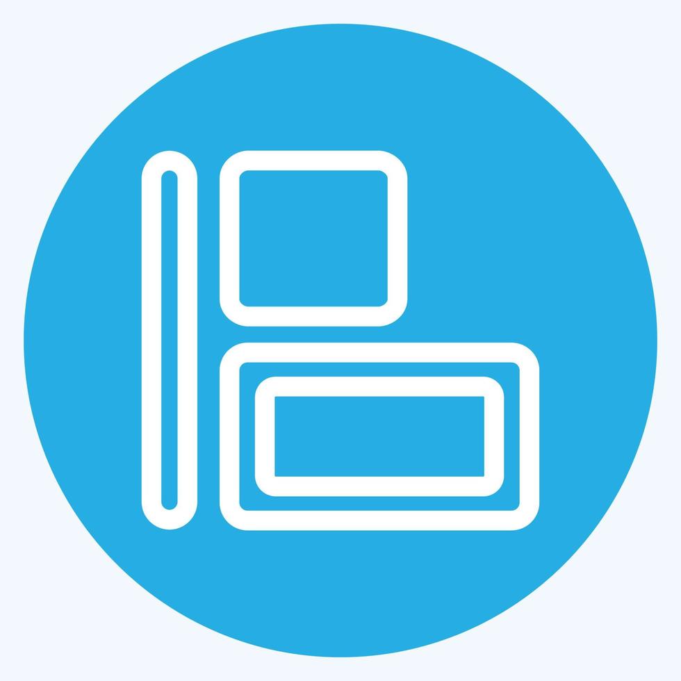 Icon Horizontal Align Left - Blue Eyes Style,Simple illustration,Editable stroke vector