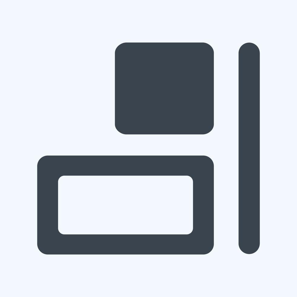 Icon Horizontal Align Right - Glyph Style,Simple illustration,Editable stroke vector