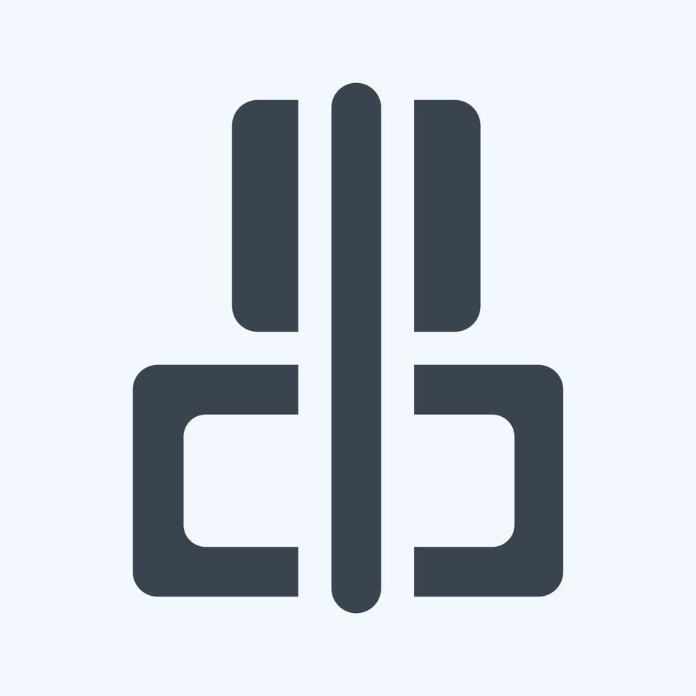 centro de alineación horizontal del icono: estilo de glifo, ilustración simple, trazo editable vector