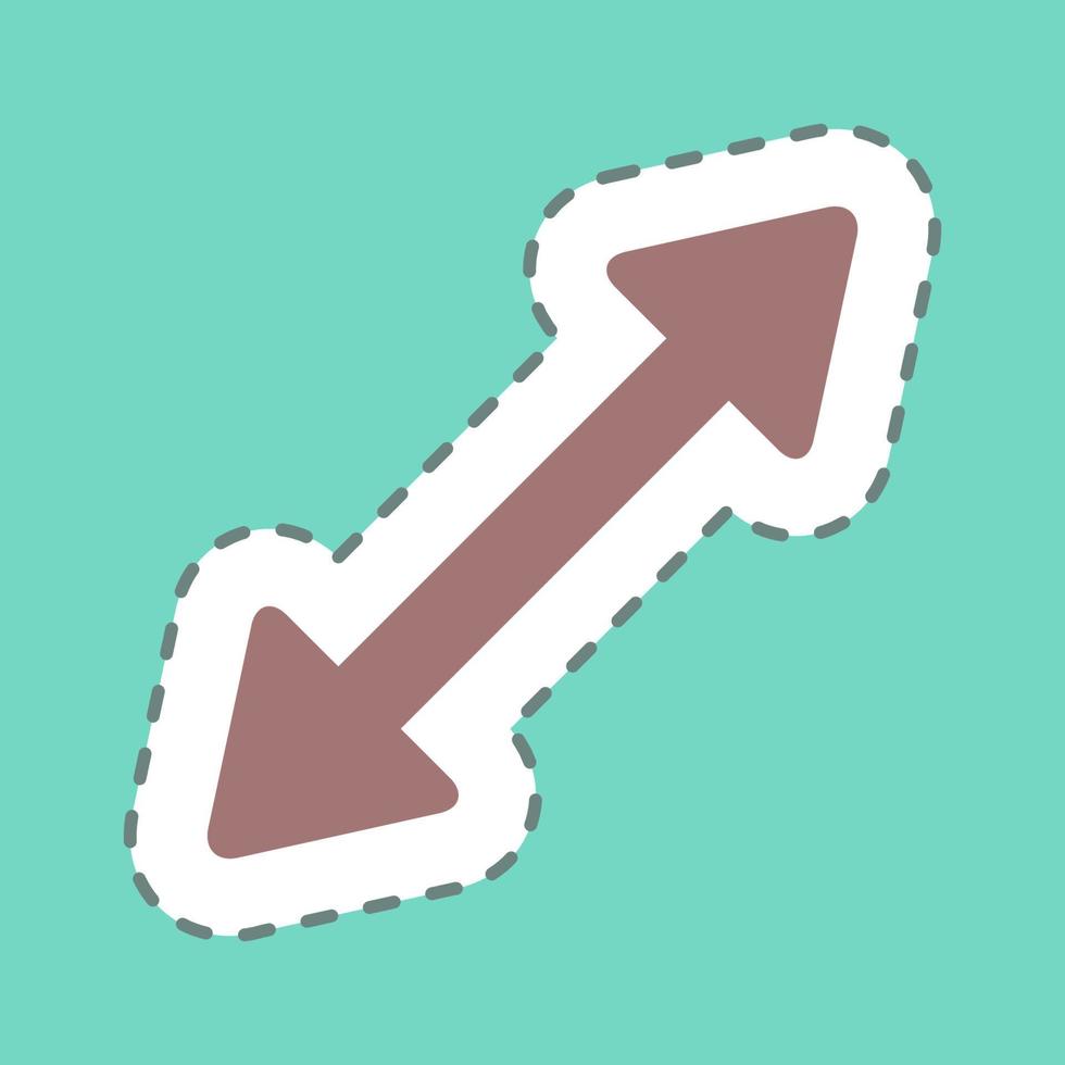 Sticker Scale Right - Line Cut,Simple illustration,Editable stroke vector