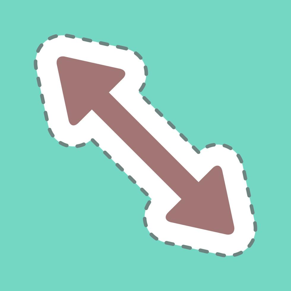 Sticker Scale Left - Line Cut,Simple illustration,Editable stroke vector
