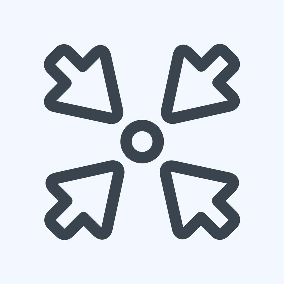 Icon Scale Down - Line Style,Simple illustration,Editable stroke vector