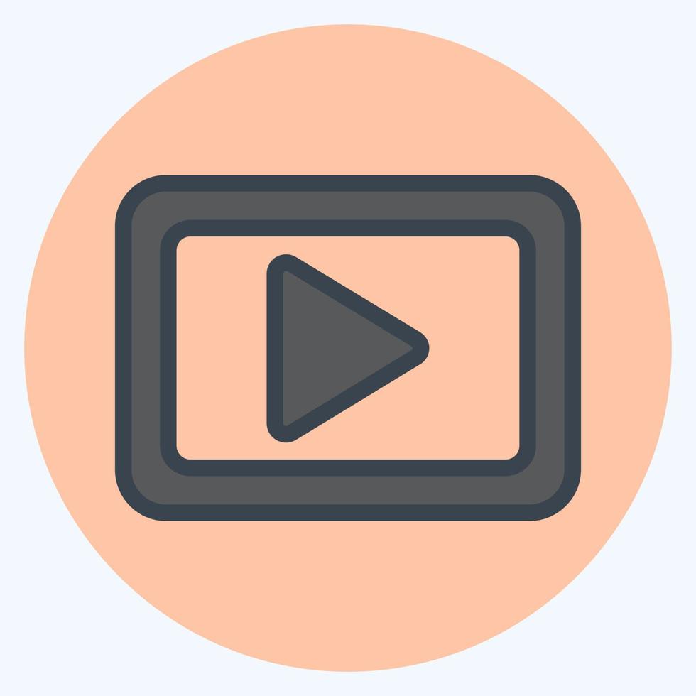 Icon Right - Color Mate Style,Simple illustration,Editable stroke vector