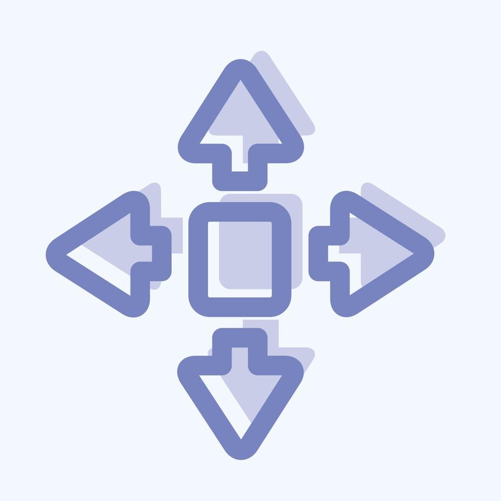 Icon Pan - Two Tone Style,Simple illustration,Editable stroke vector