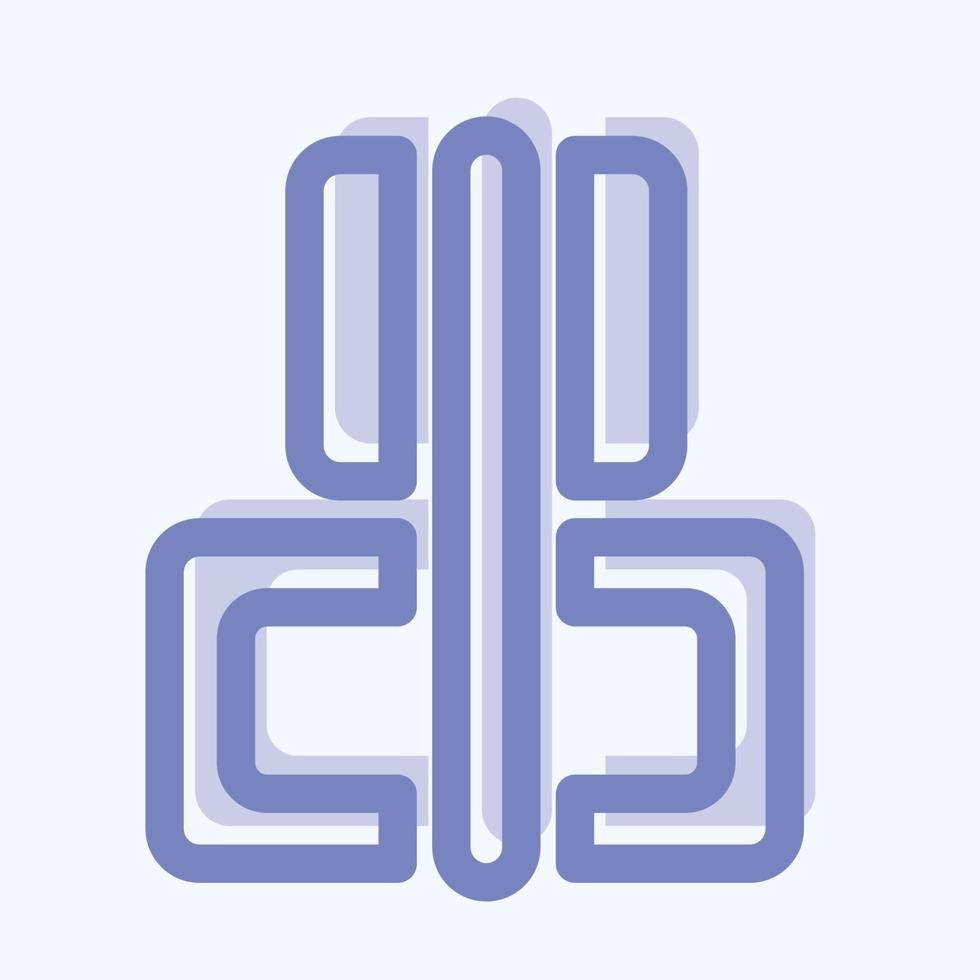 Icon Horizontal Align Center - Two Tone Style,Simple illustration,Editable stroke vector