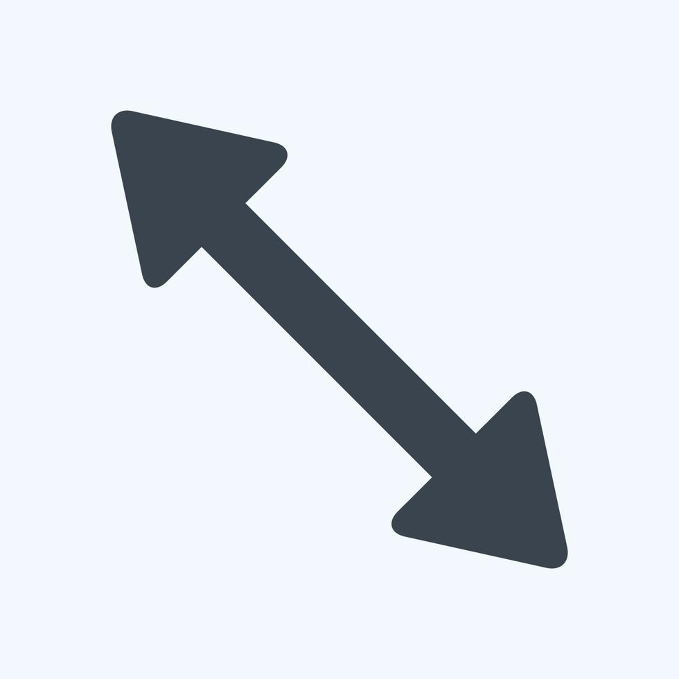 Icon Scale Left - Glyph Style,Simple illustration,Editable stroke vector