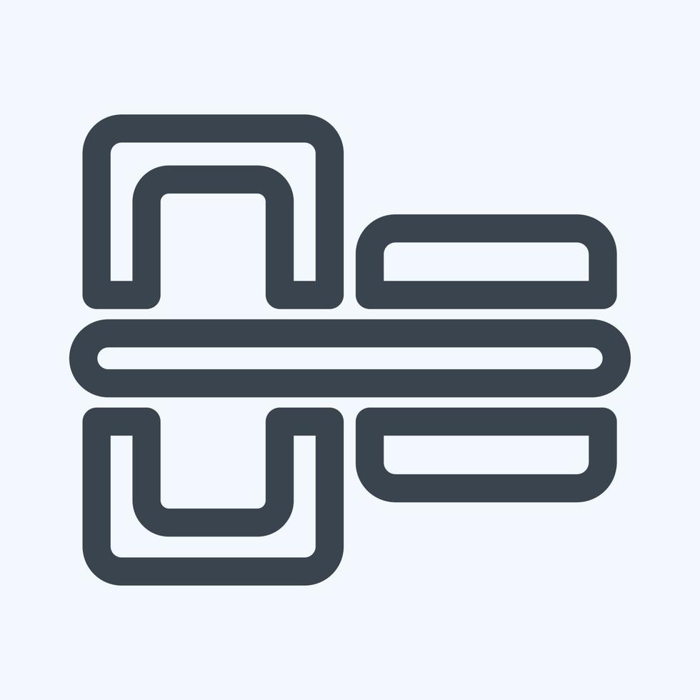 Icon Vertical Align Center - Line Style,Simple illustration,Editable stroke vector