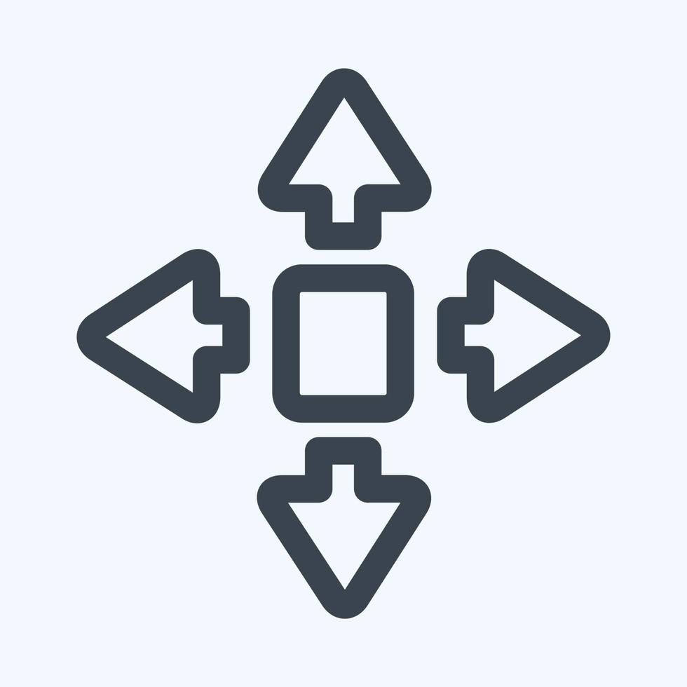 Icon Pan - Line Style,Simple illustration,Editable stroke vector