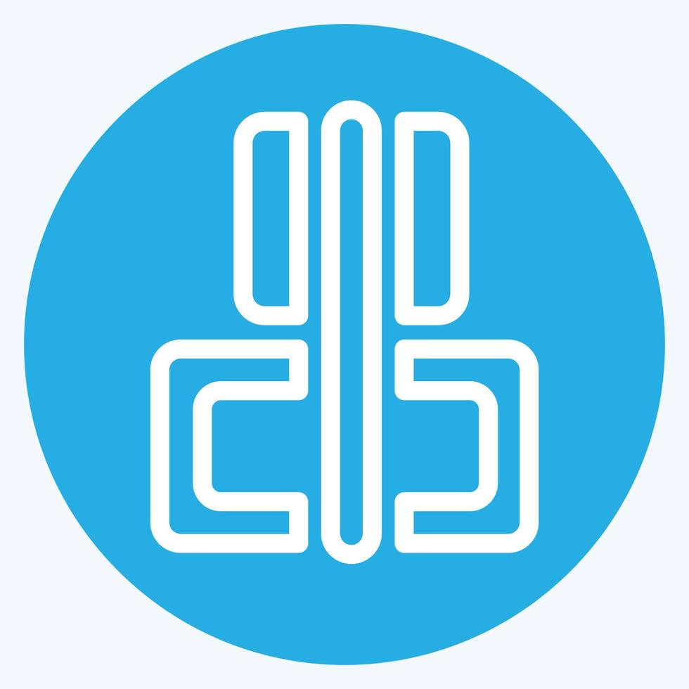 Icon Horizontal Align Center - Blue Eyes Style,Simple illustration,Editable stroke vector