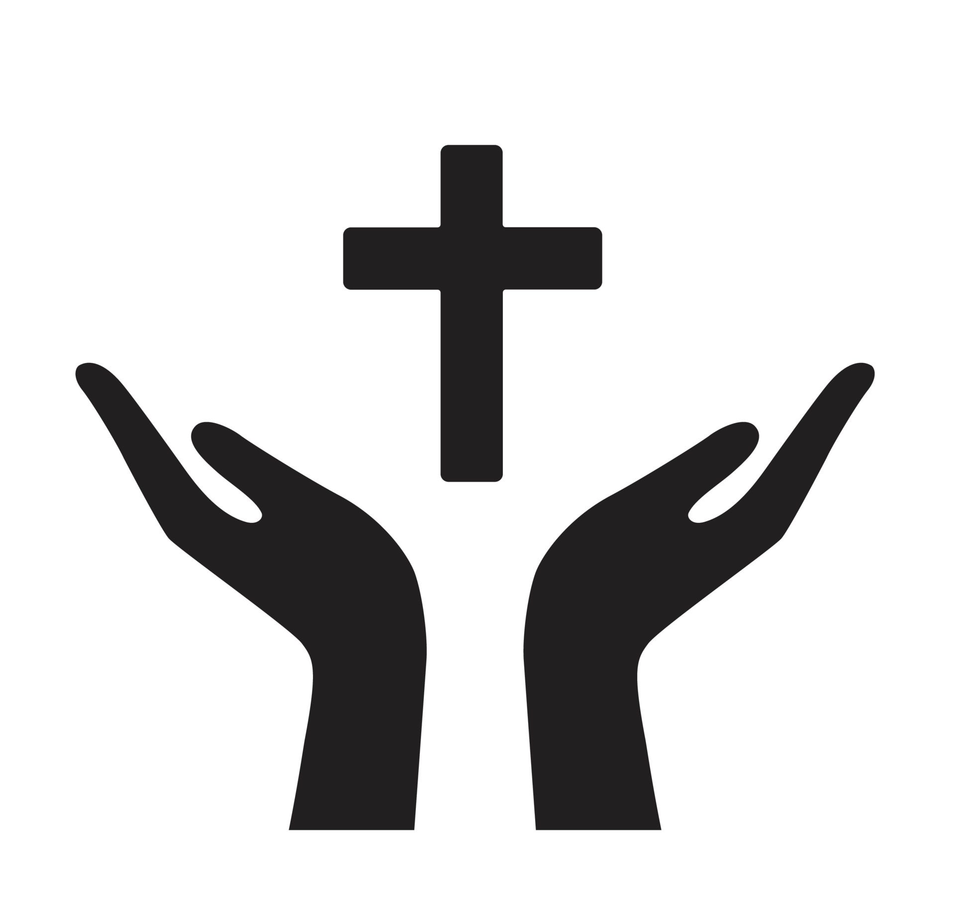 Cross Designs With Praying Hands