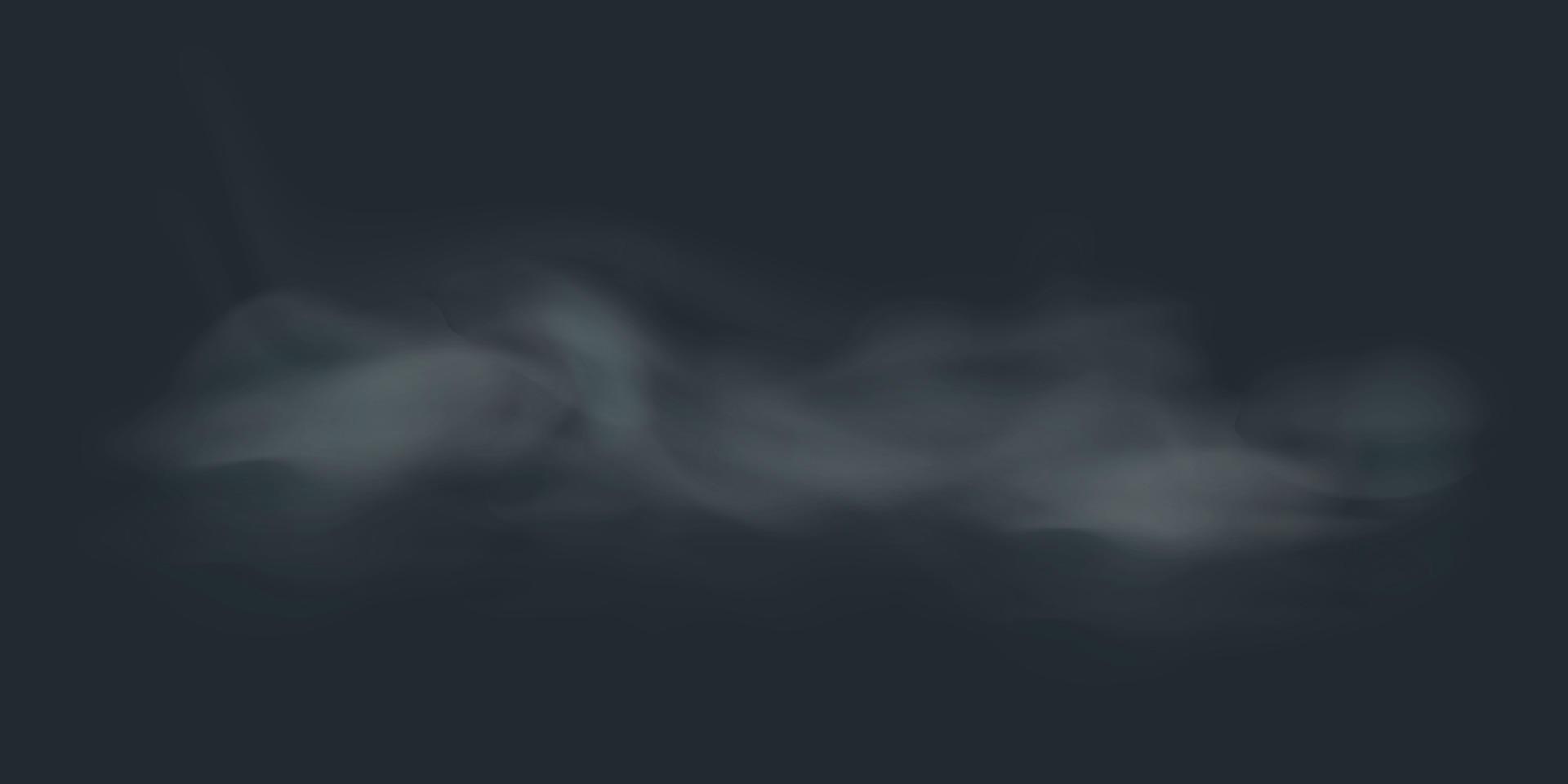 niebla sobre fondo oscuro vector