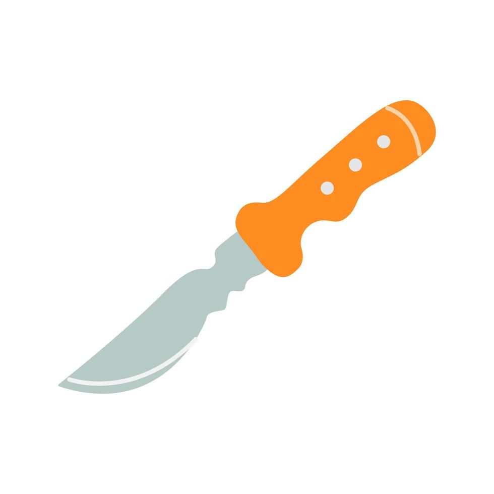 cuchillo de senderismo, ilustración vectorial en estilo plano vector