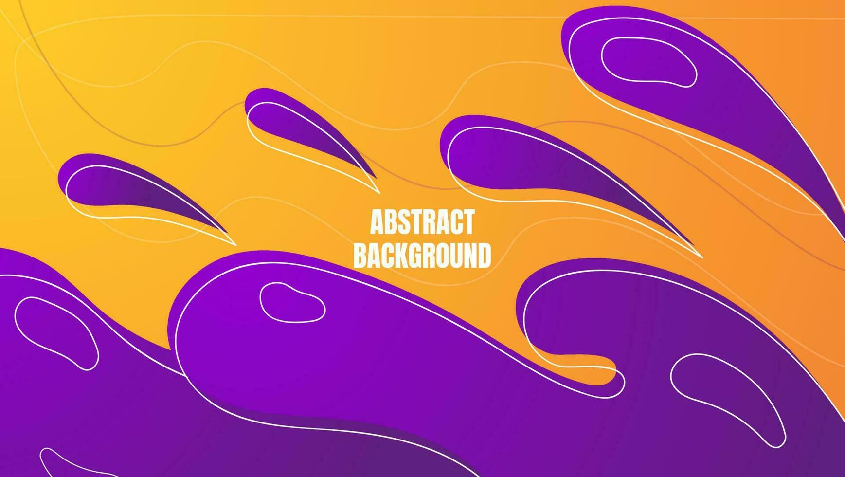 abstract modern liquid background with orange and purple color vector