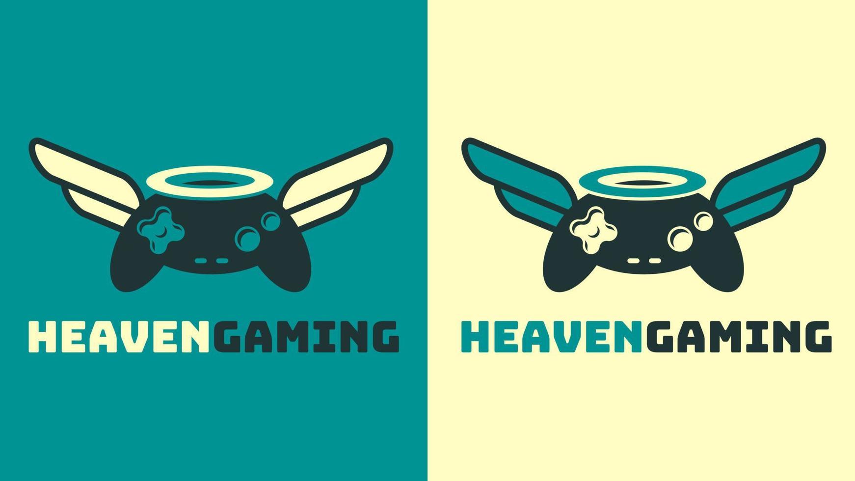 Illustration vector graphic logo design template of Heaven Gaming. Suitable to use for game developer, gaming store and gamer community.