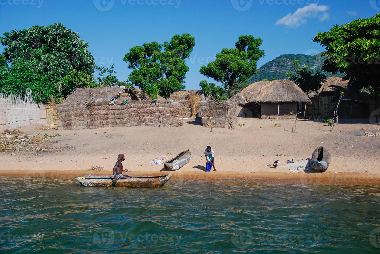 escena rural en el lago malawi foto