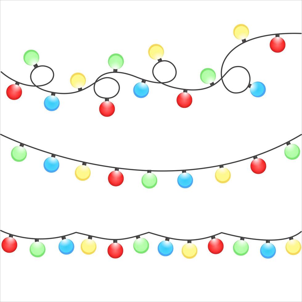 Garland interior decoration for the holiday vector