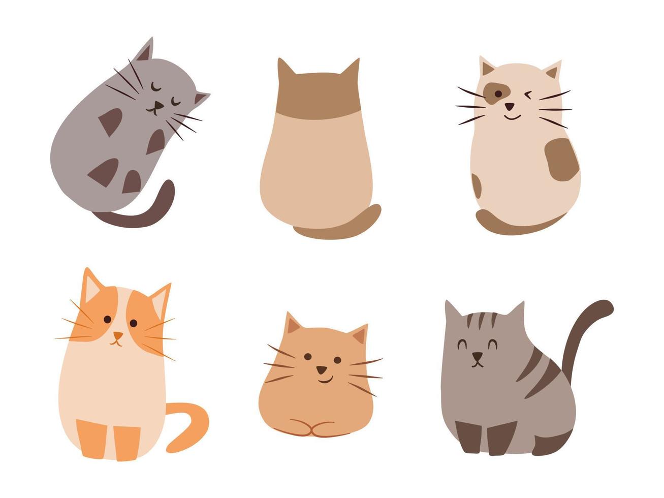 Cute Cat Kitten Clipart vector