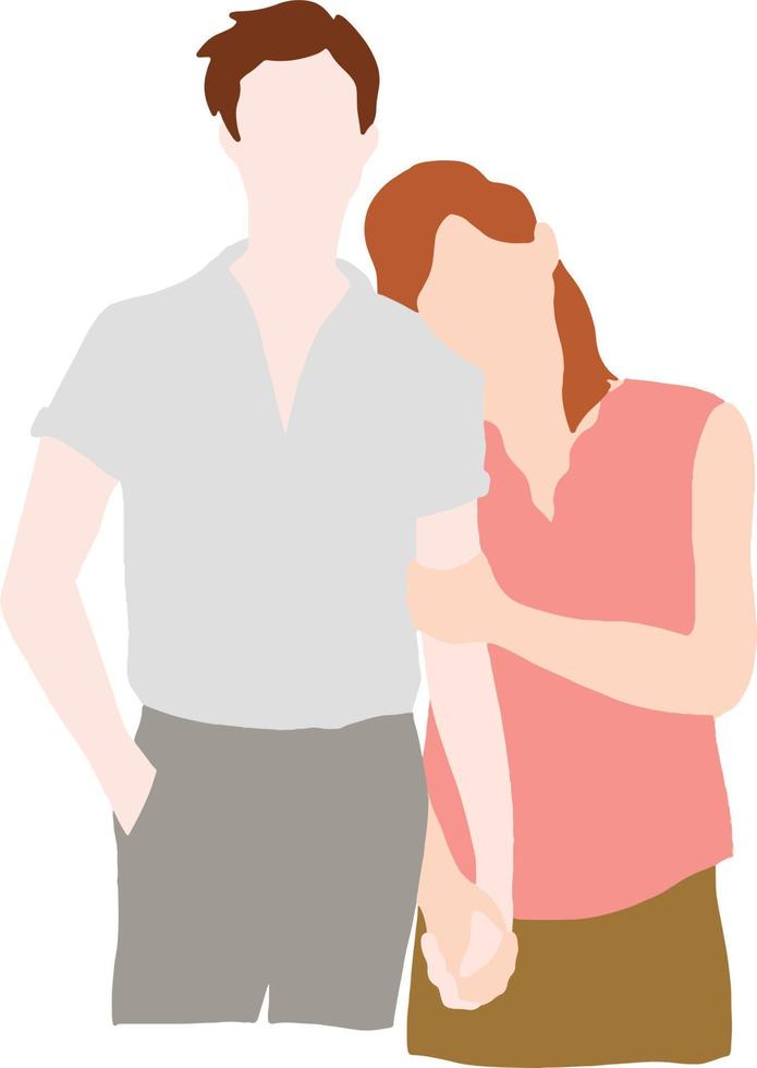 una pareja tomados de la mano vector