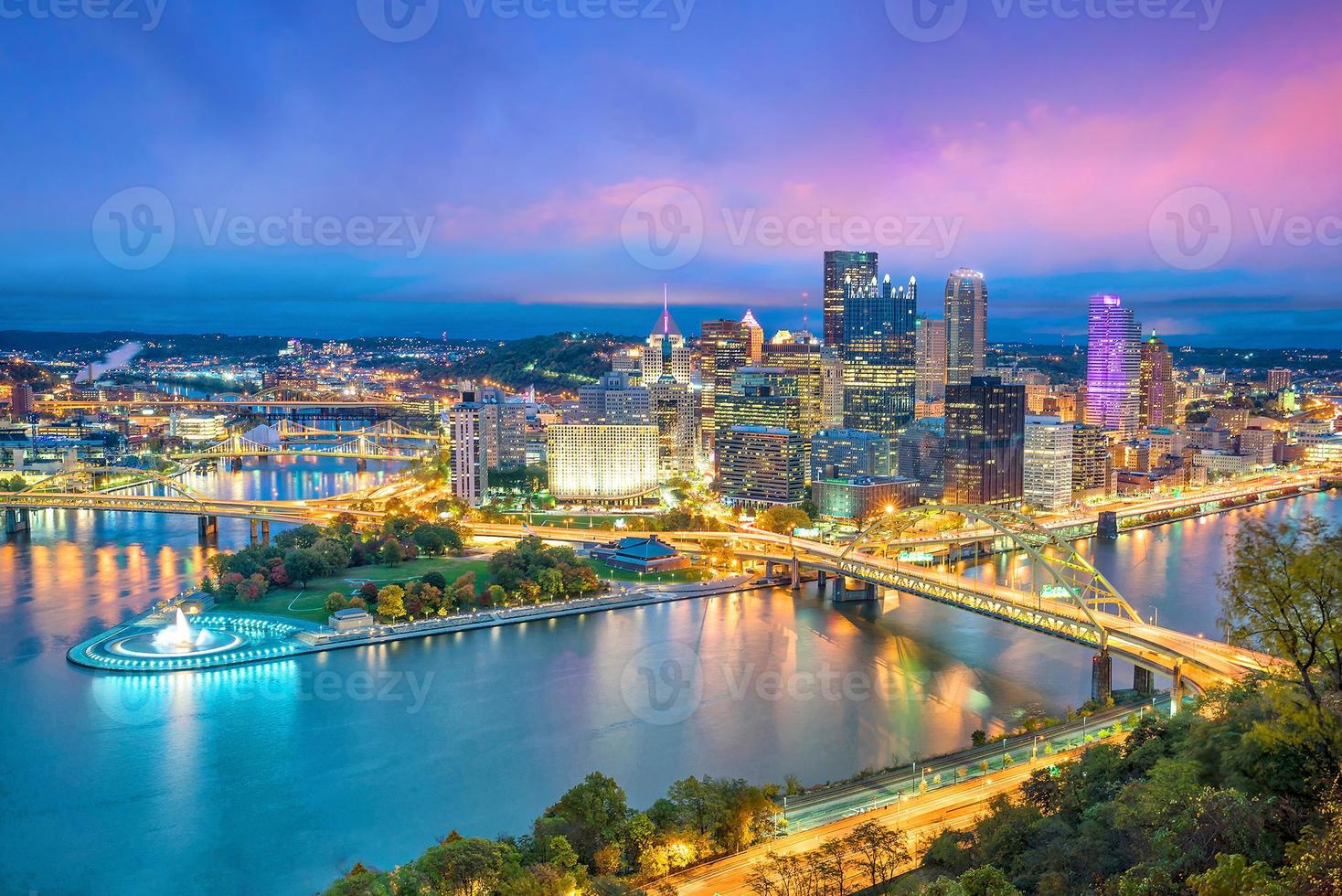 vista del centro de pittsburgh foto