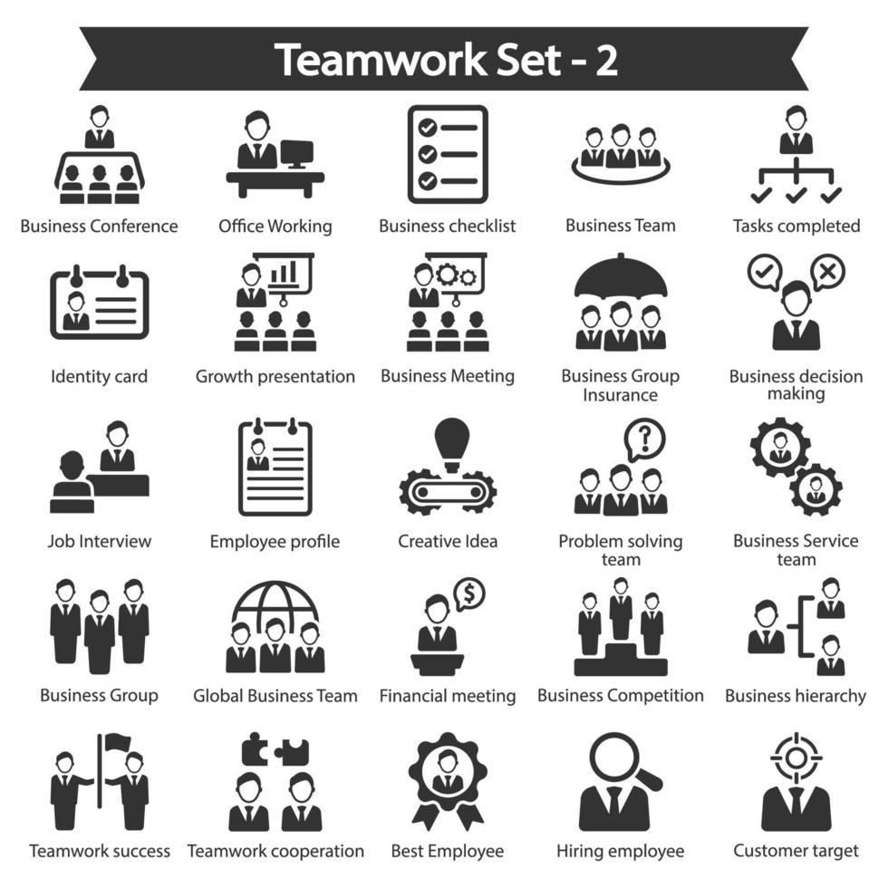 Team Work Icon Pack vector