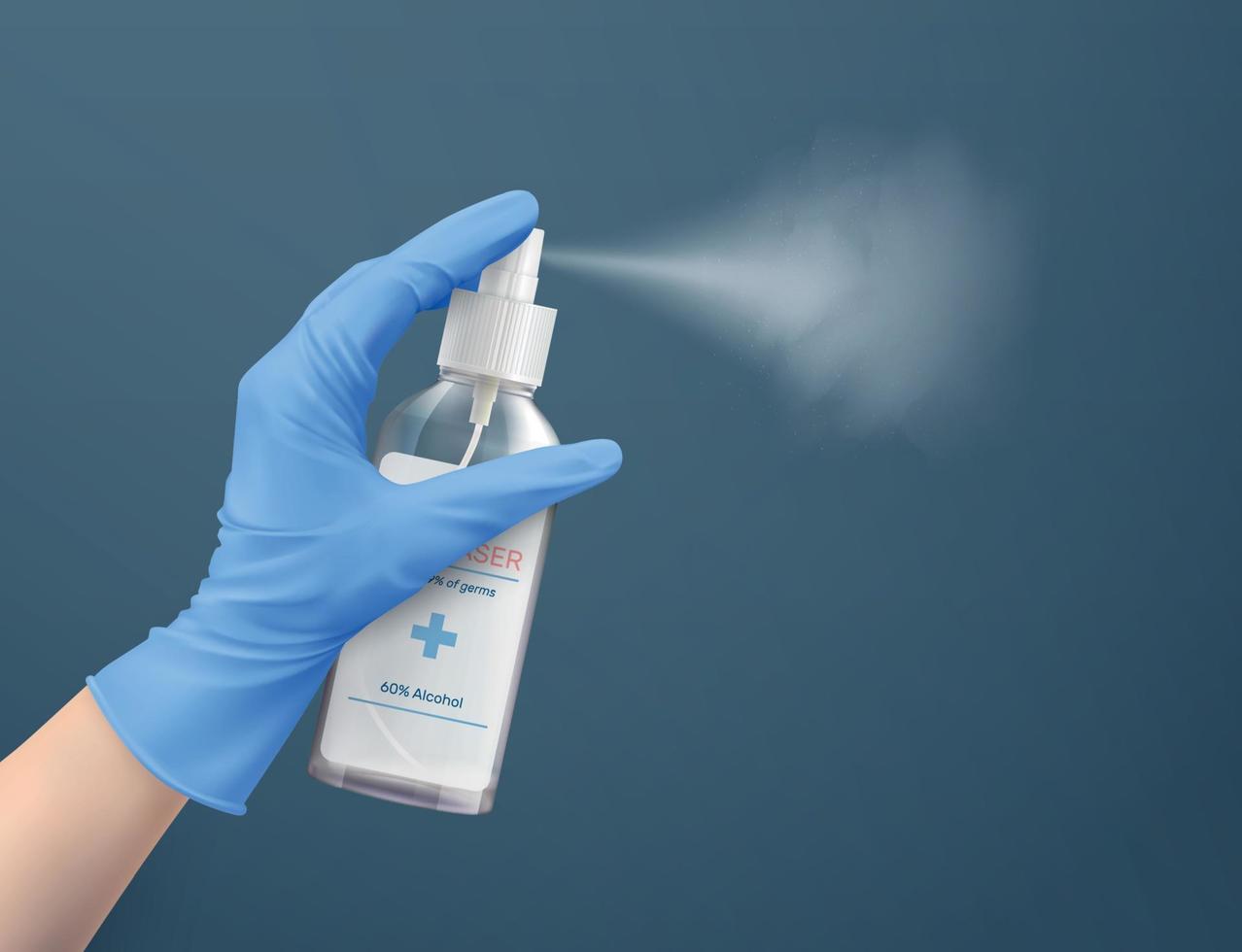ilustración de aerosol desinfectante vector