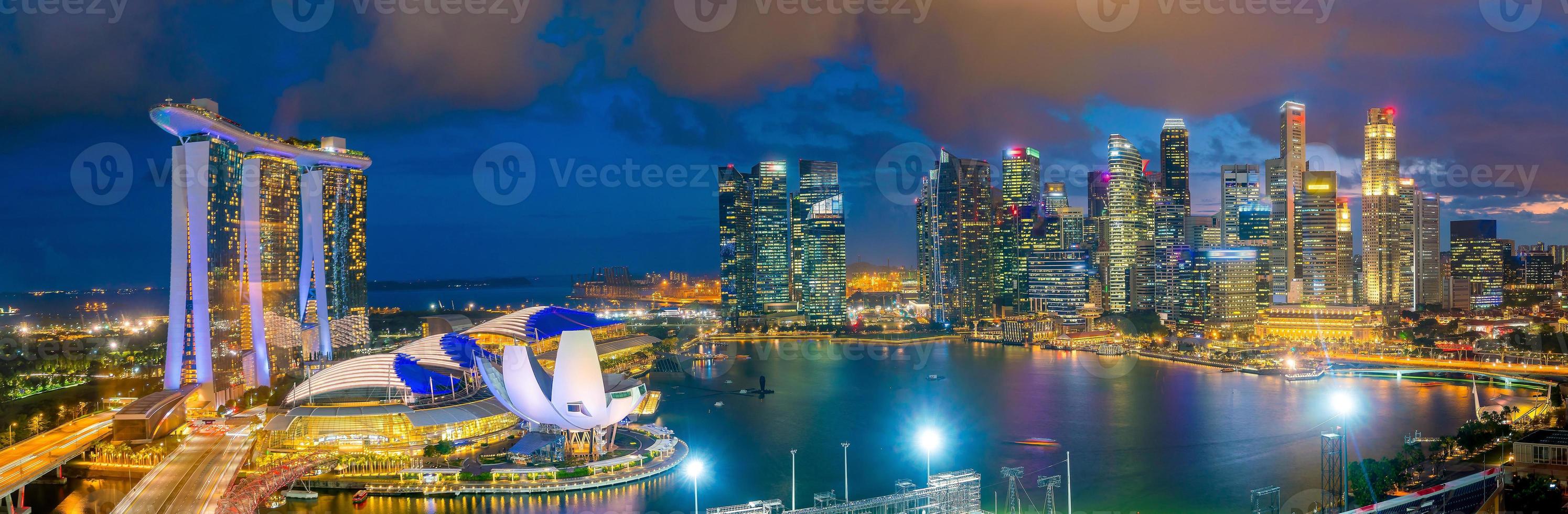 horizonte del centro de singapur foto