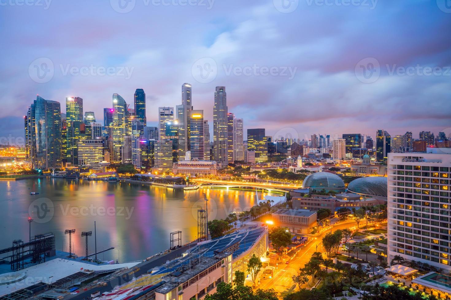 horizonte del centro de singapur foto