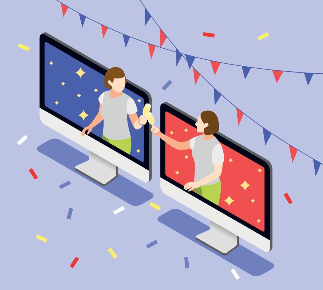 Quarantine Party Background vector