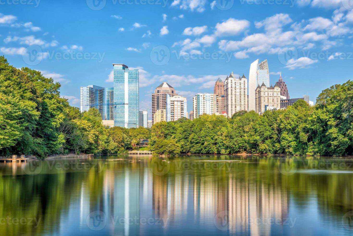 midtown atlanta skyline desde el parque foto