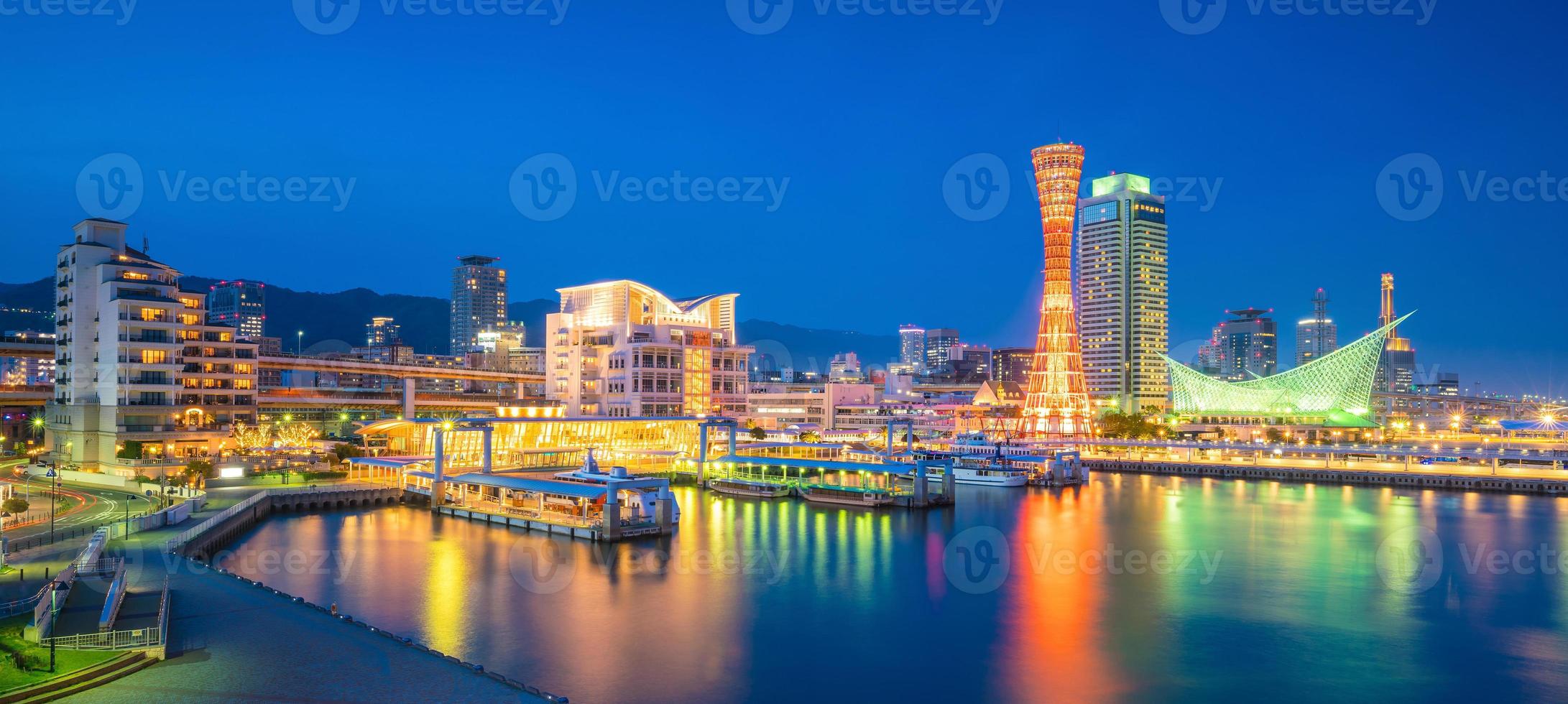 Port of Kobe skyline in Japan photo