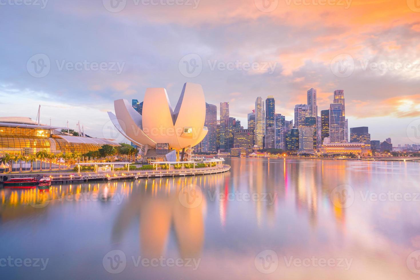 horizonte del centro de singapur foto