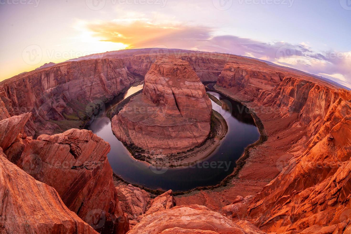 Famous viewpoint, Horse Shoe Bend in Page, Arizona photo