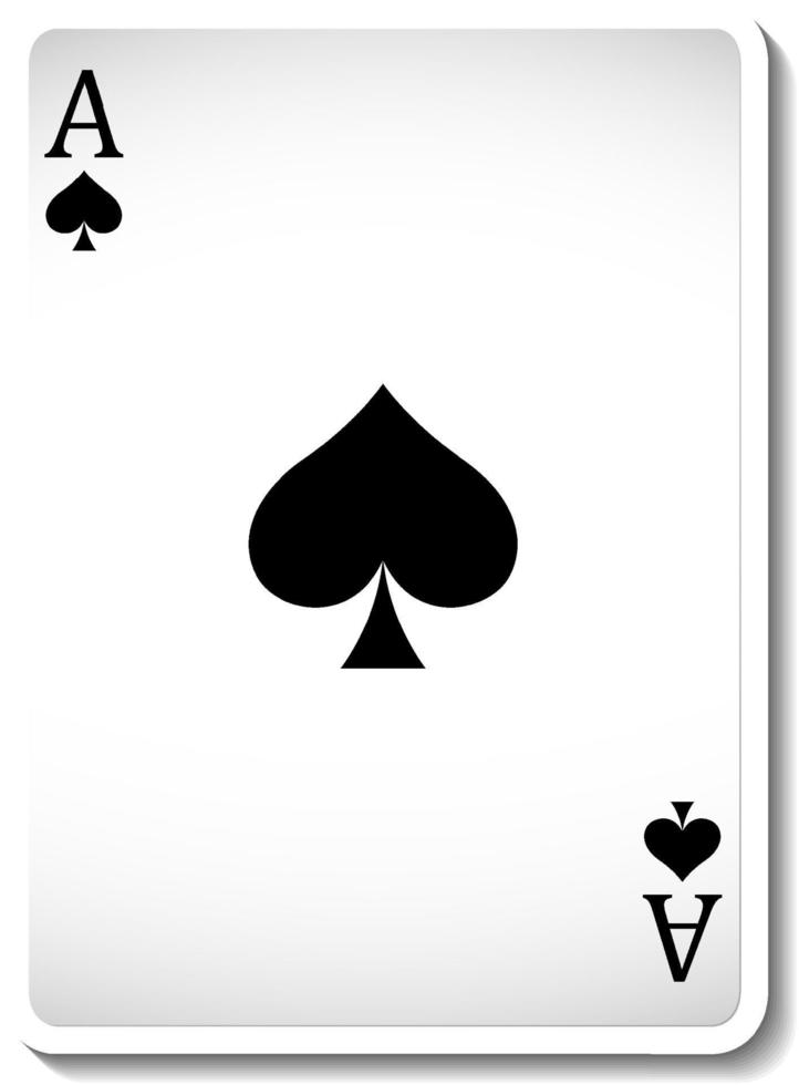 Ace of Spades Playing Card Isolated vector