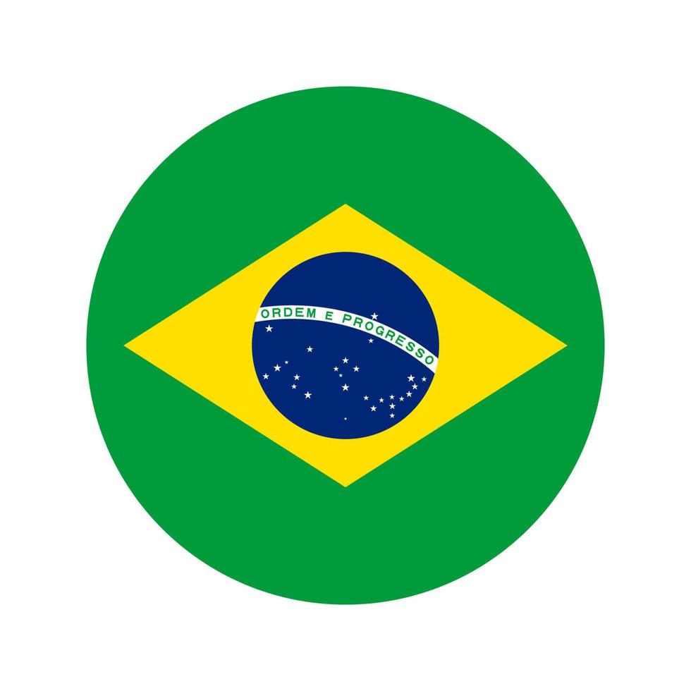 Vector de icono de bandera brasileña aislar para banner o impresión o ilustración, banner de Brasil