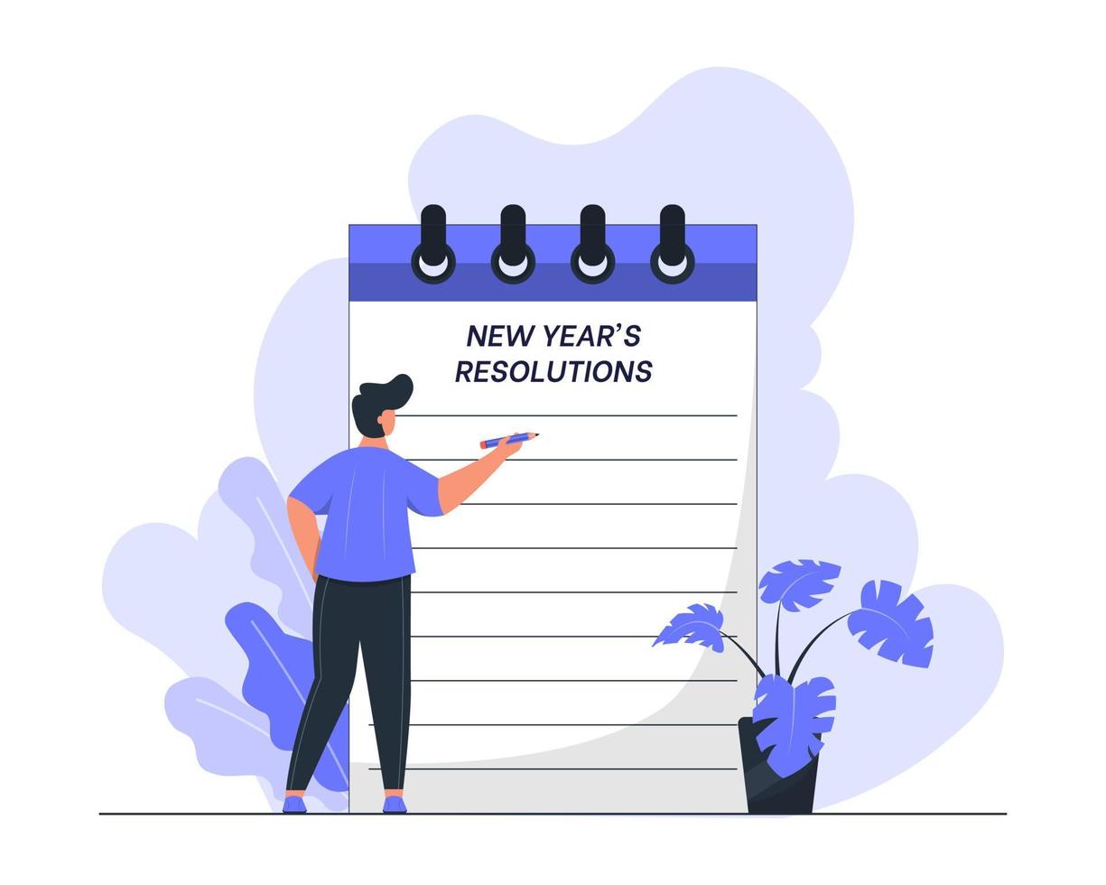 New Year's Resolutions Concept vector