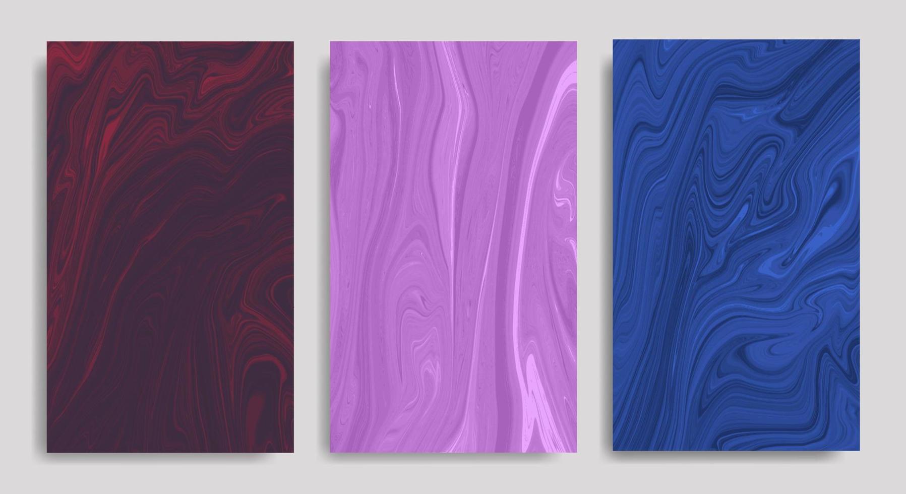 Set Abstract Liquid Marble Background vector