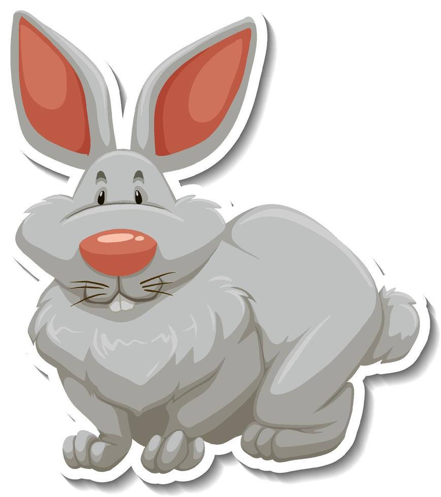 personaje de dibujos animados de conejo sobre fondo blanco vector