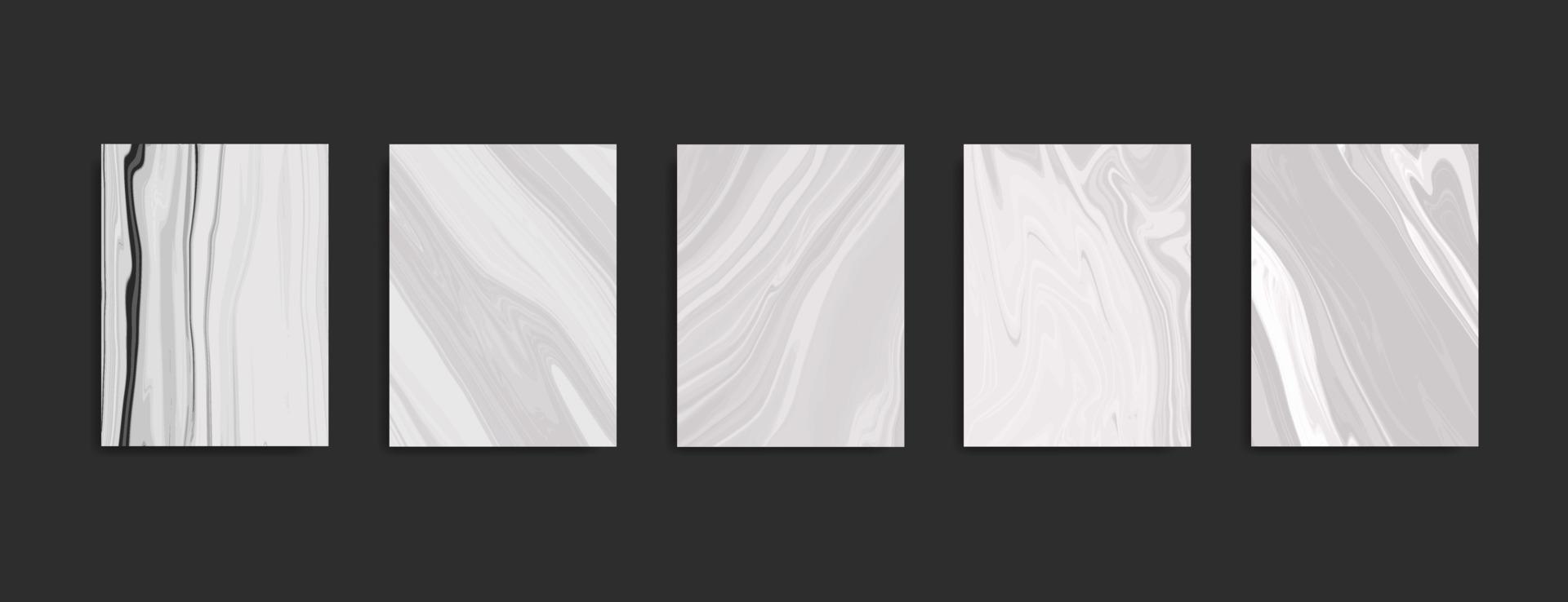 Set Abstract Liquid Marble Background vector
