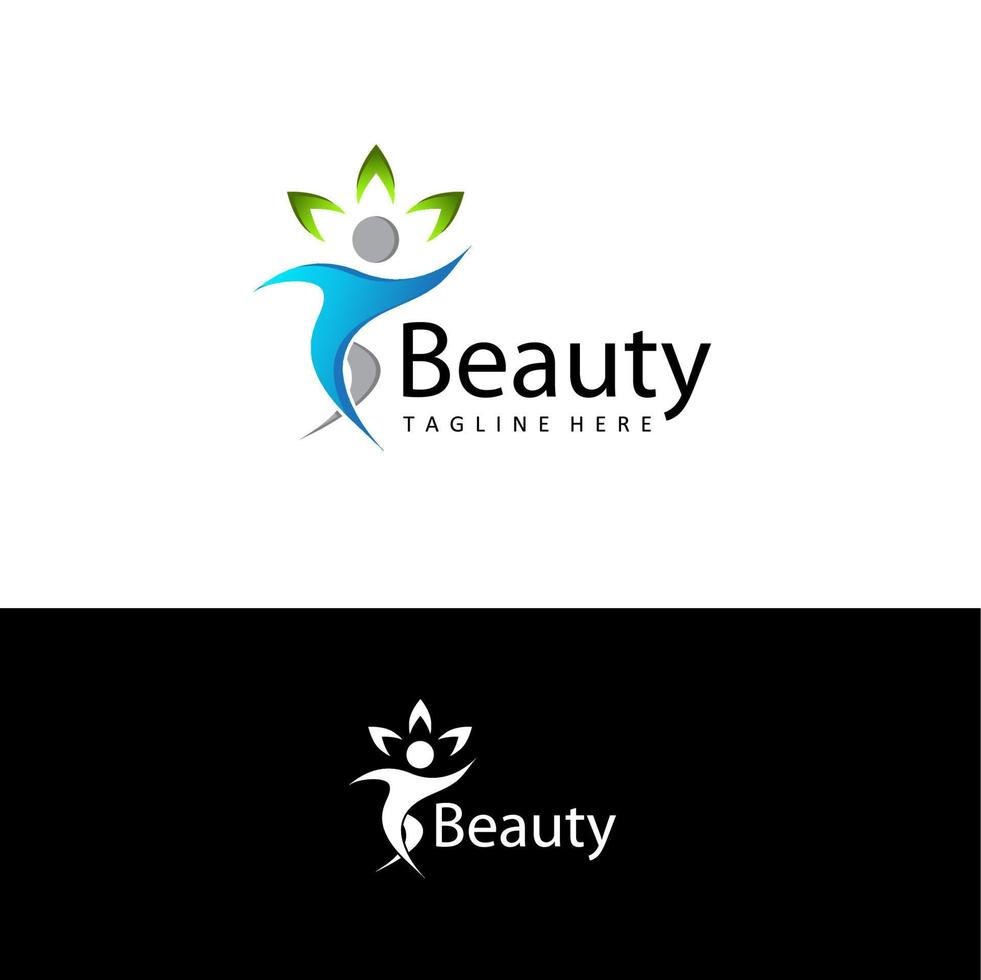 vector de diseño de plantilla de logotipo de belleza de personas de salud