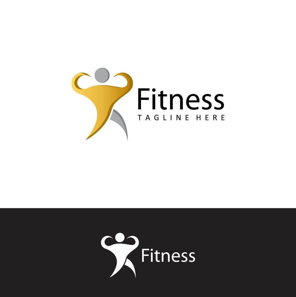 fitness logo template design vector