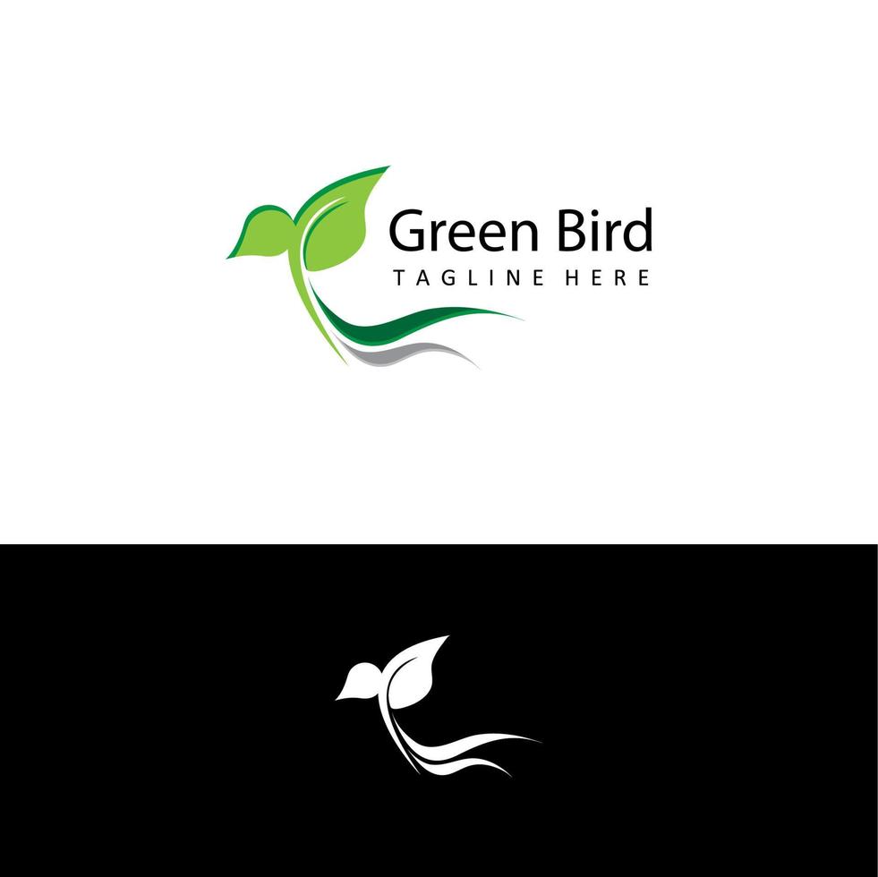 vector de diseño de plantilla de logotipo de pájaro ecológico